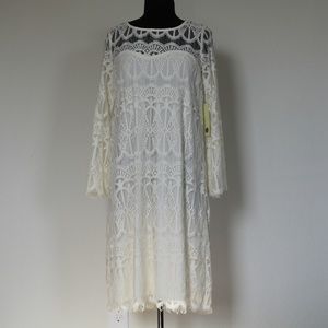 TACERA LACE DRESS LONG SLEEVE SIZE L